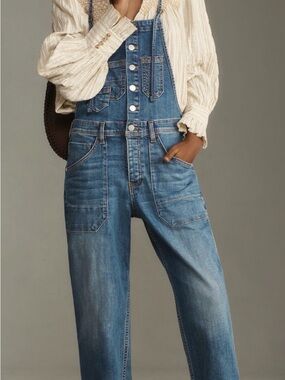 Anthropologie Medium Blue Denim Women's Overalls